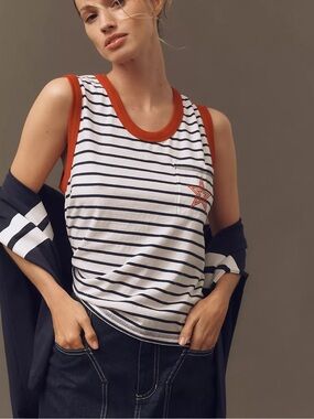 NWT Sundry x Anthro Striped Pocket Tank Top